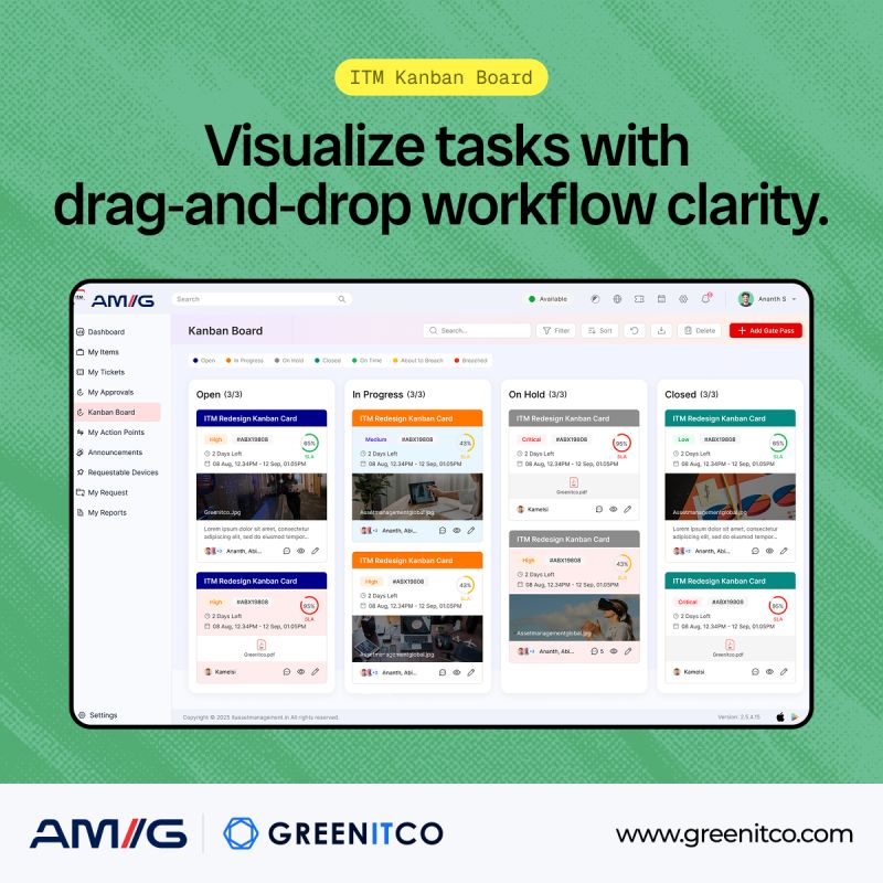 Kanban Board workflow management software dashboard